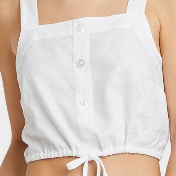 NWT A New Day Women white Tie Front Tank Top Size XXL - Picture 5 of 13